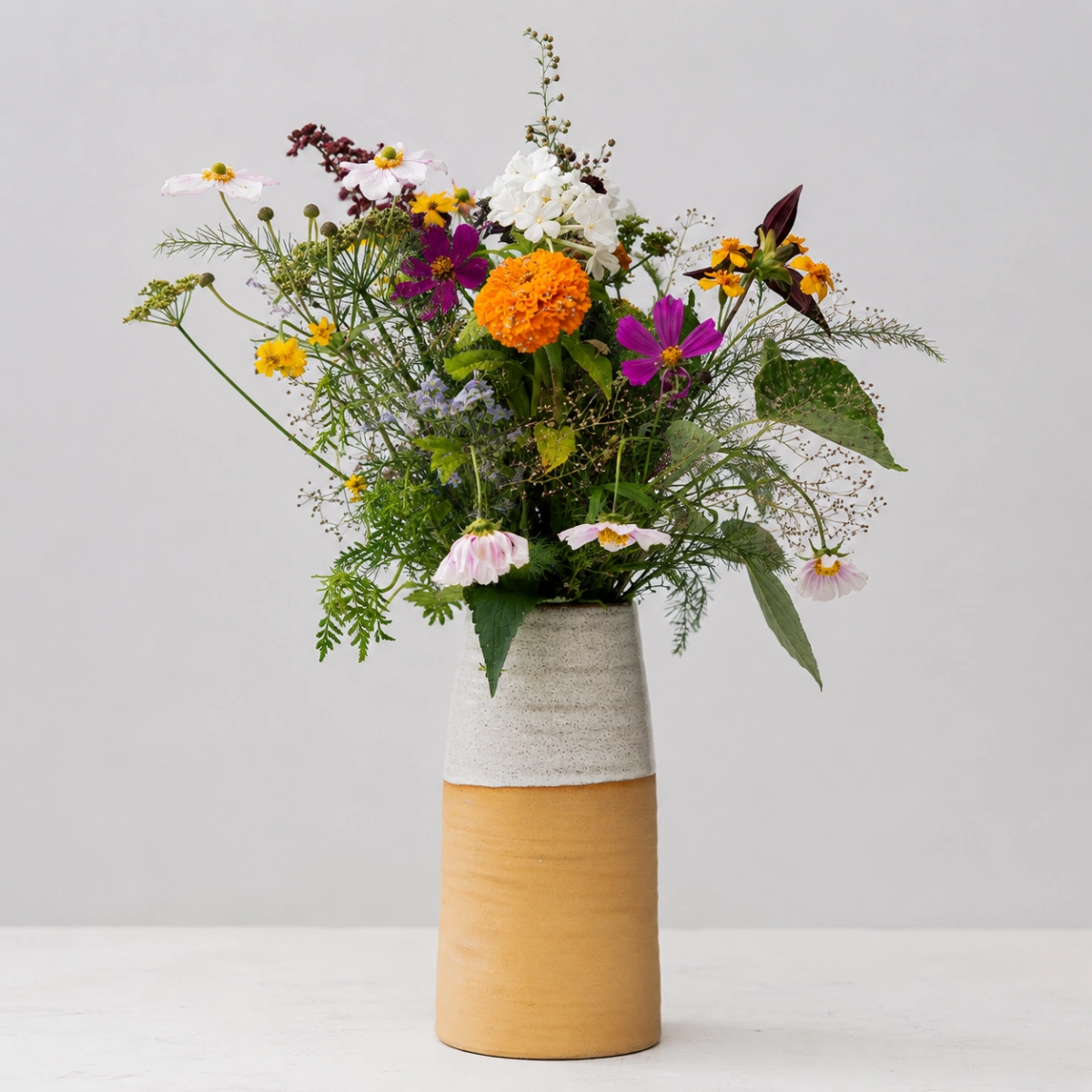 Two-Tone Stoneware Vase