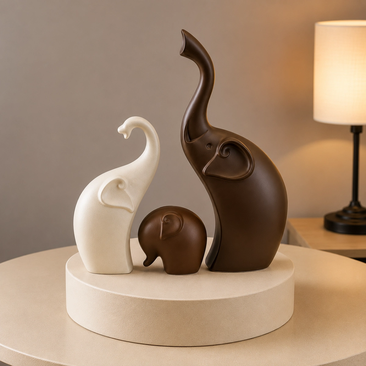 Ceramic Elephant Trio